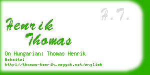 henrik thomas business card